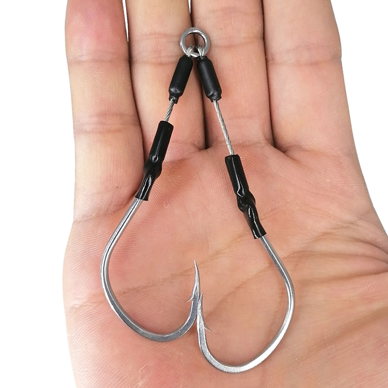 Jigger Double Sided - 2 pasang/kantong kait Jigging cepat lambat,