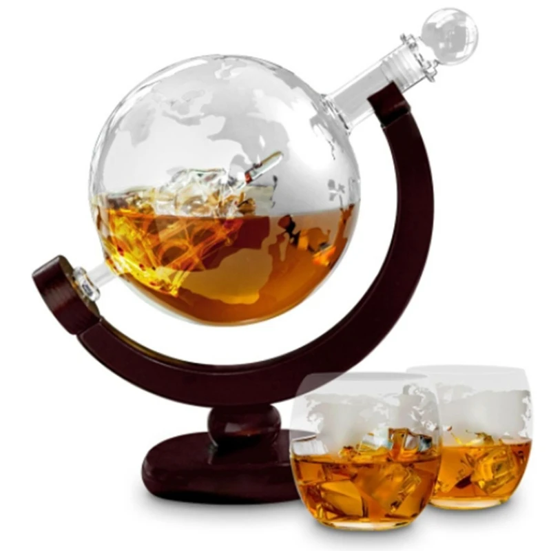 Decanter Globe Set - Dekanter Wiski Globe yang Dapat Disesuaikan