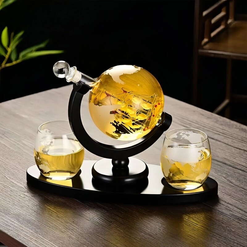 Decanter Globe Set - Set Dekanter Anggur Globe Dekoratif, Karaf
