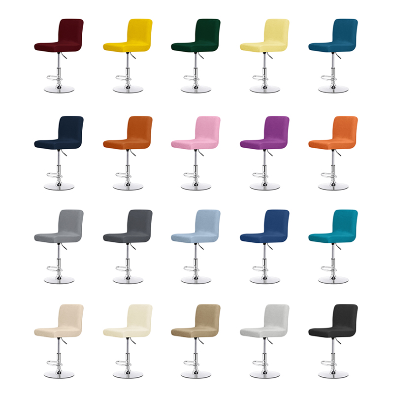 Home Bar Seating - Sarung Kursi Beludru Warna Solid, Pelindung