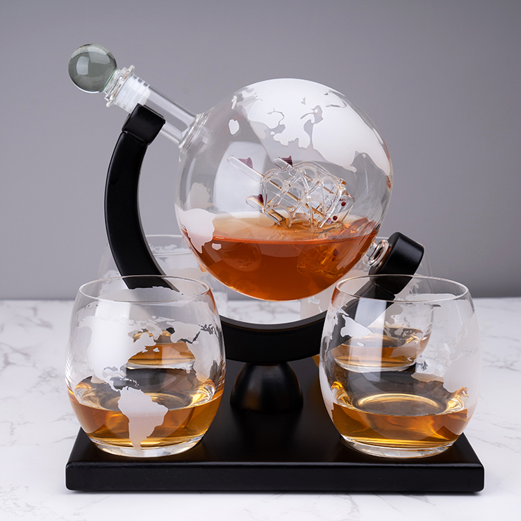 Penjualan Pabrik Set Botol Wis - Decanter Globe Set ulasan dan harga