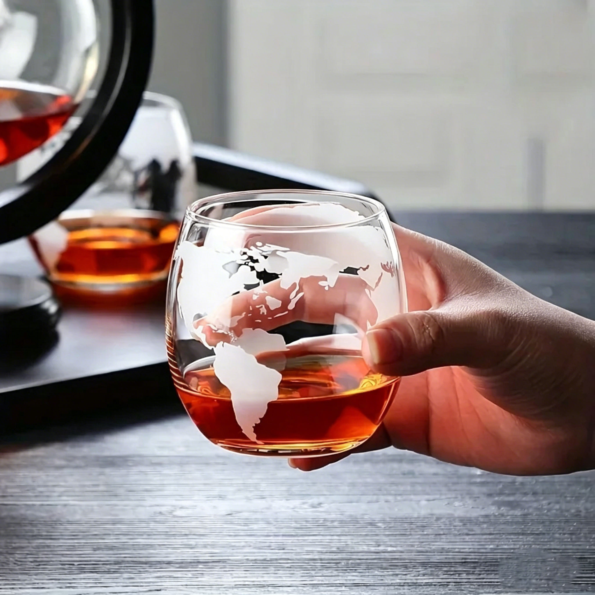 Set Dekanter Whiskey Globe 850 - Decanter Globe Set ulasan dan harga