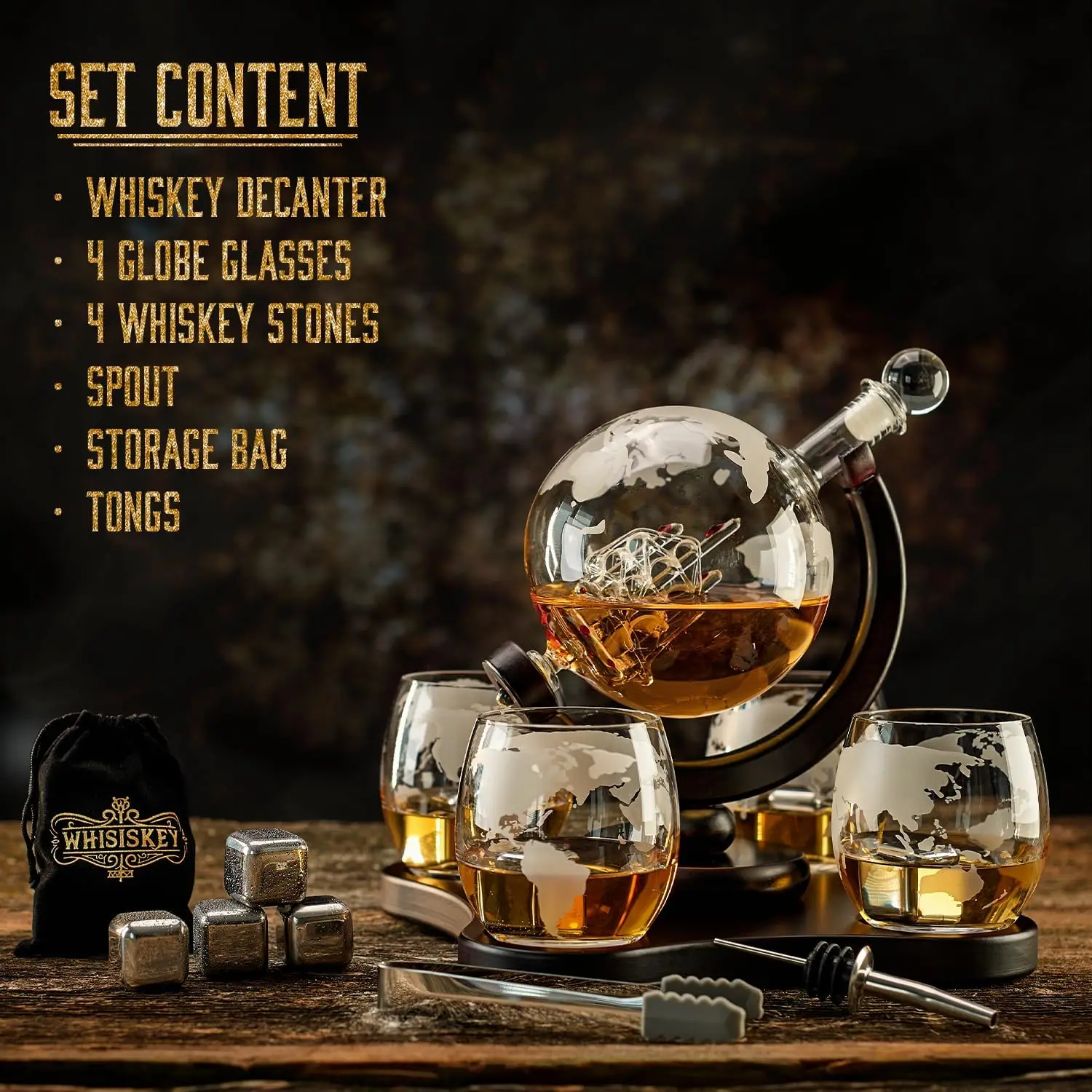 Nanihui botol kaca kreatif 4 c - Decanter Globe Set ulasan dan harga