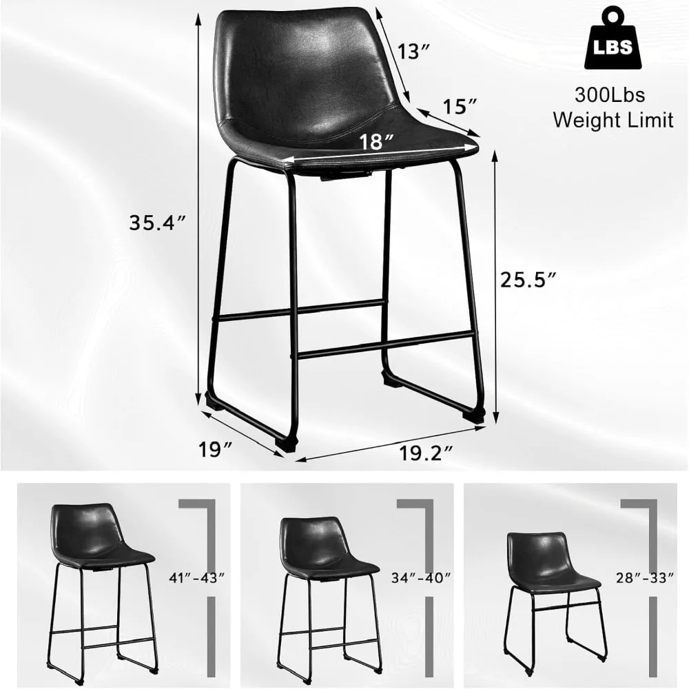 Set Kursi Bar Kulit Imitasi Hi - Home Bar Stools ulasan dan harga