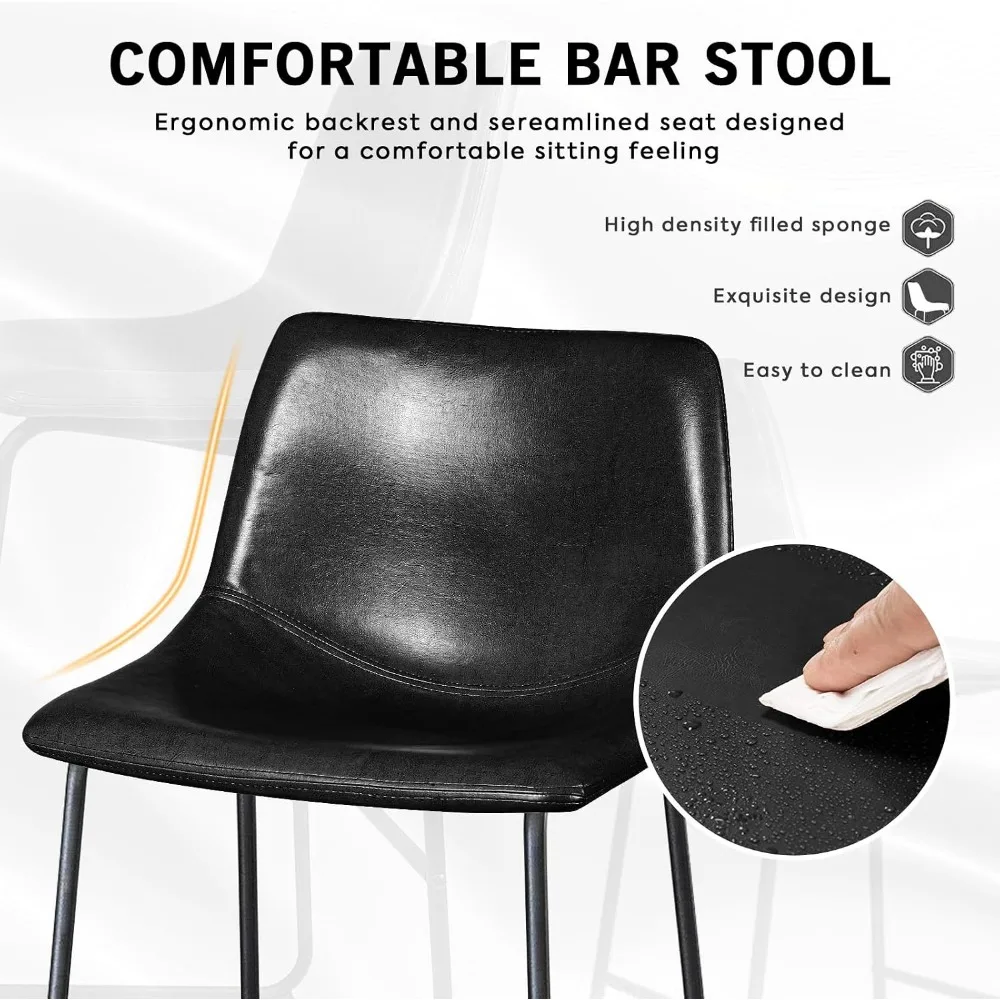 Set Kursi Bar Kulit Imitasi Hi - Home Bar Stools ulasan dan harga