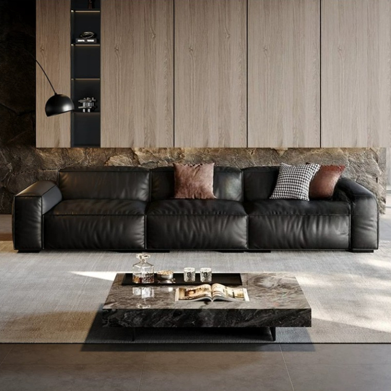 Sofa Kulit Hitam Mewah Barcelo - Home Barcelona ulasan dan harga