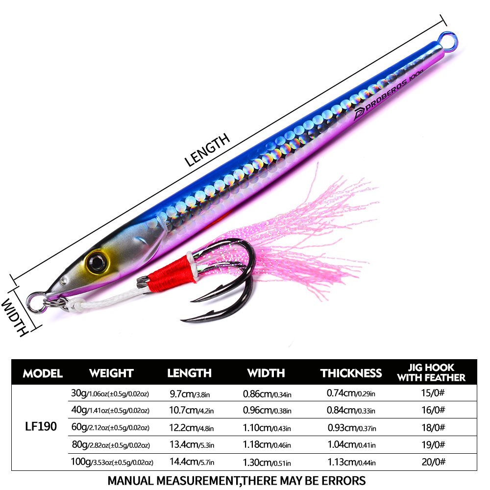PROBEROS 30-100g Umpan Keras J - Jigger Double Sided ulasan dan harga