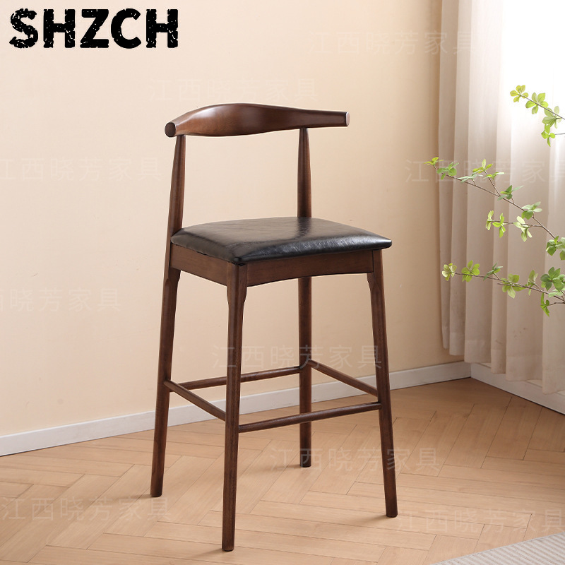Kursi Bar Kayu Solid Bergaya R - Home Bar Lounge ulasan dan harga